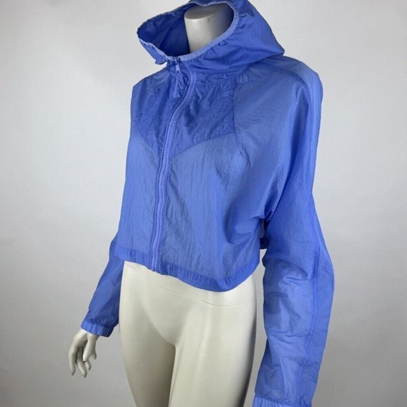 Balance Athletica Atomic Xenon Jacket Women S Cropped Purple Hooded Windbreaker - Picture 5 of 15